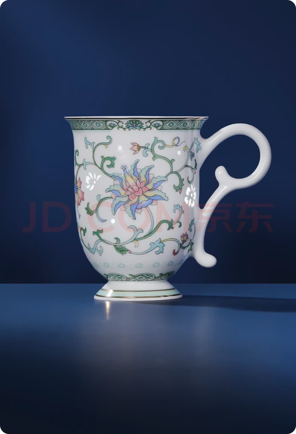 万历花间玲珑瓷马克杯3